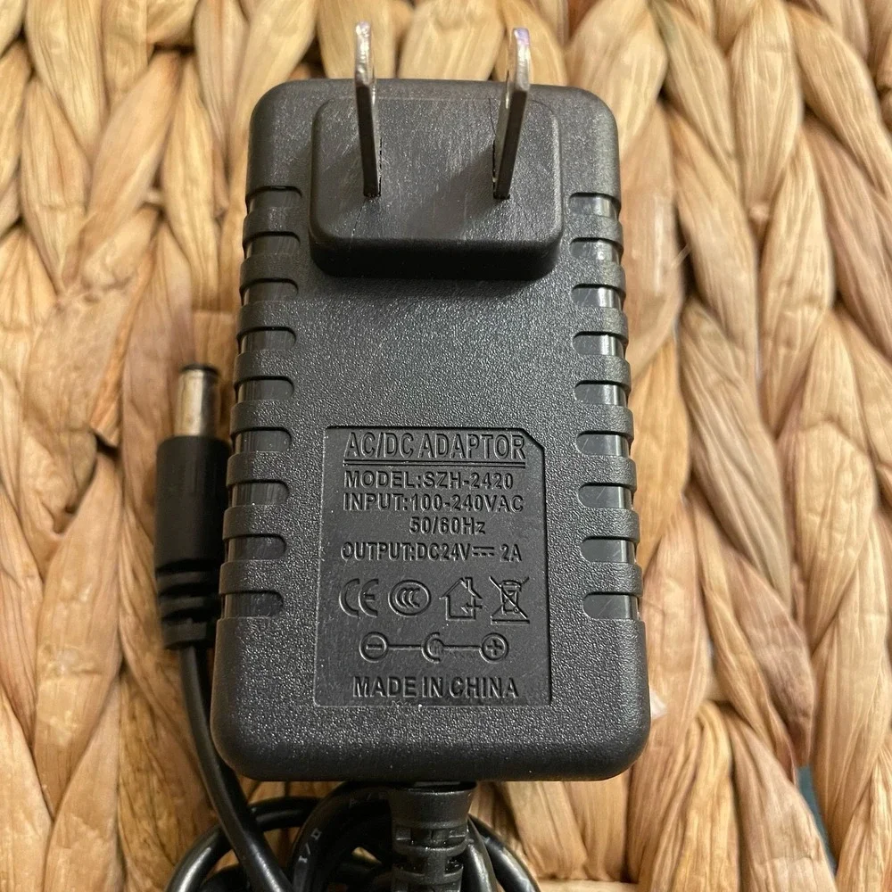 ✅SZH-2420 AC DC Adapter Power Supply 24V 2A Center Positive Charger #️⃣0550